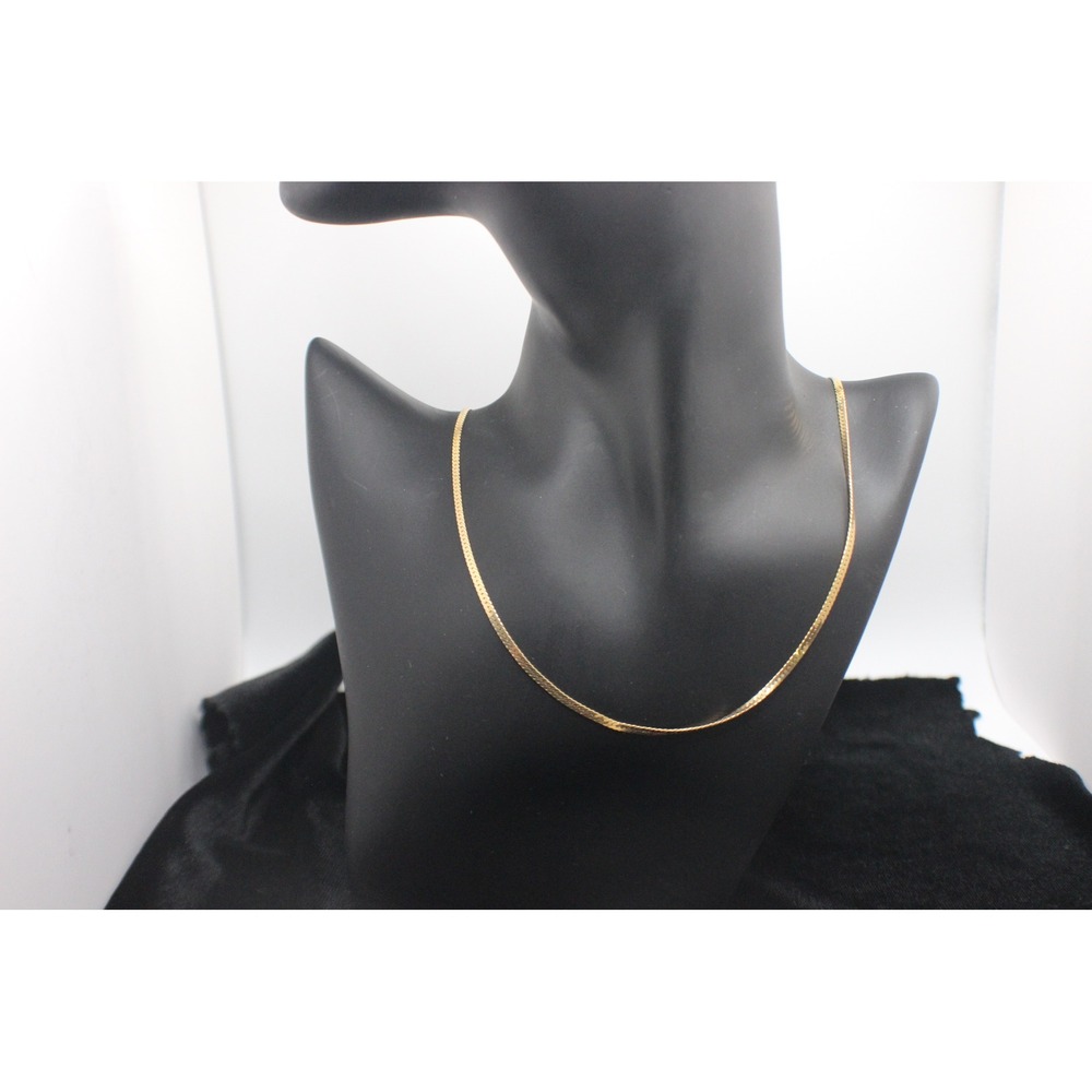 14K Yellow Gold Herringbone Chain Necklace 20 Inch 6.66g Solid Gold